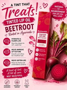 BetterAlt Beetroot Tinted Lip Oil